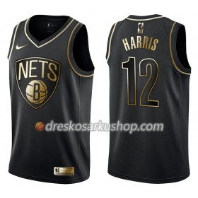 Muški NBA Dres Brooklyn Nets Joe Harris 12 Nike Crna Golden Edition Swingman